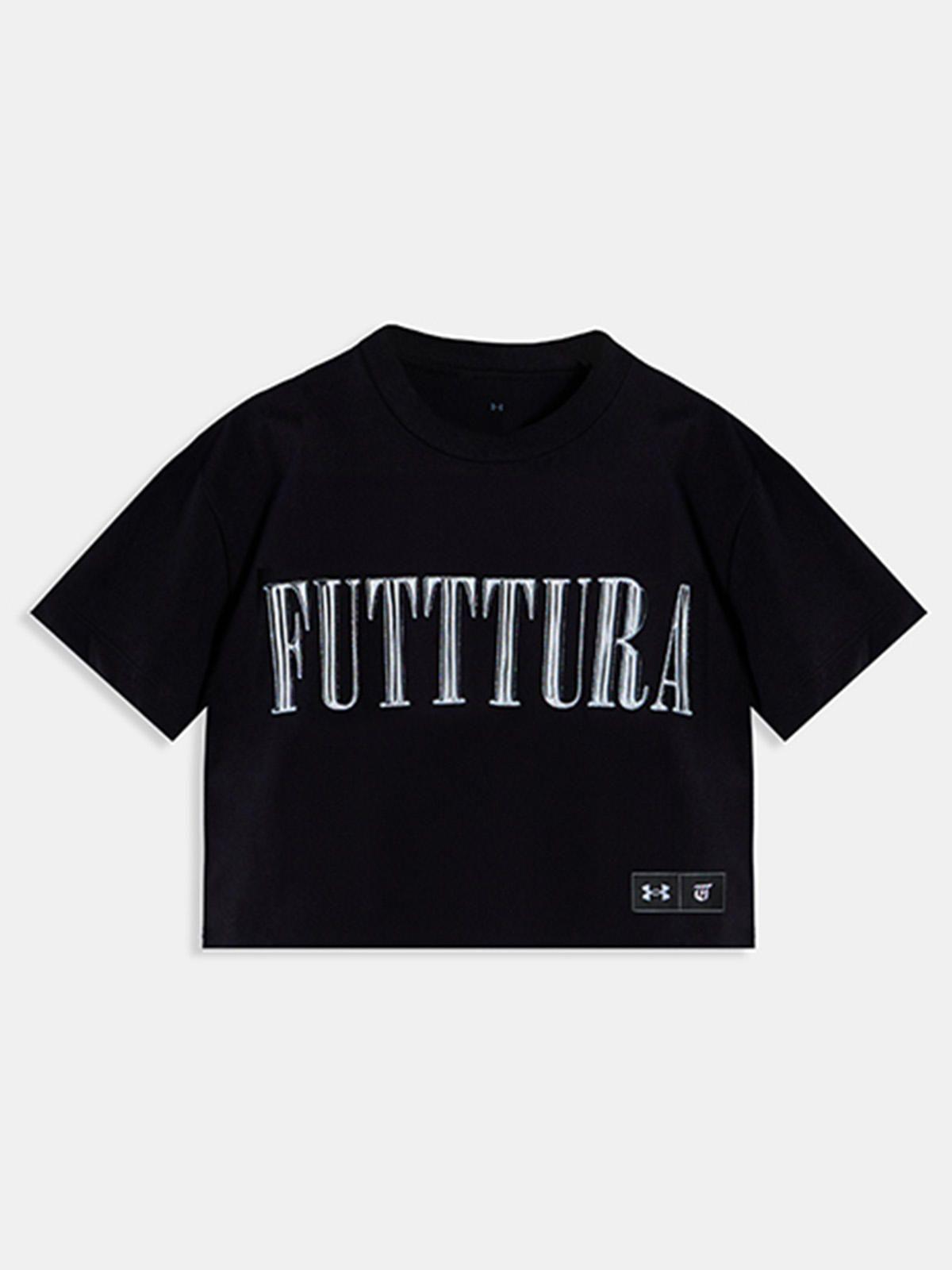 Polera Crop TINI Unisex Negra - FUTTURA-0