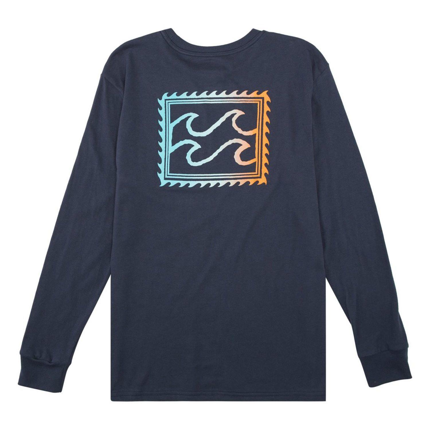 Polera M/L Niño Crayon Wave Azul-1