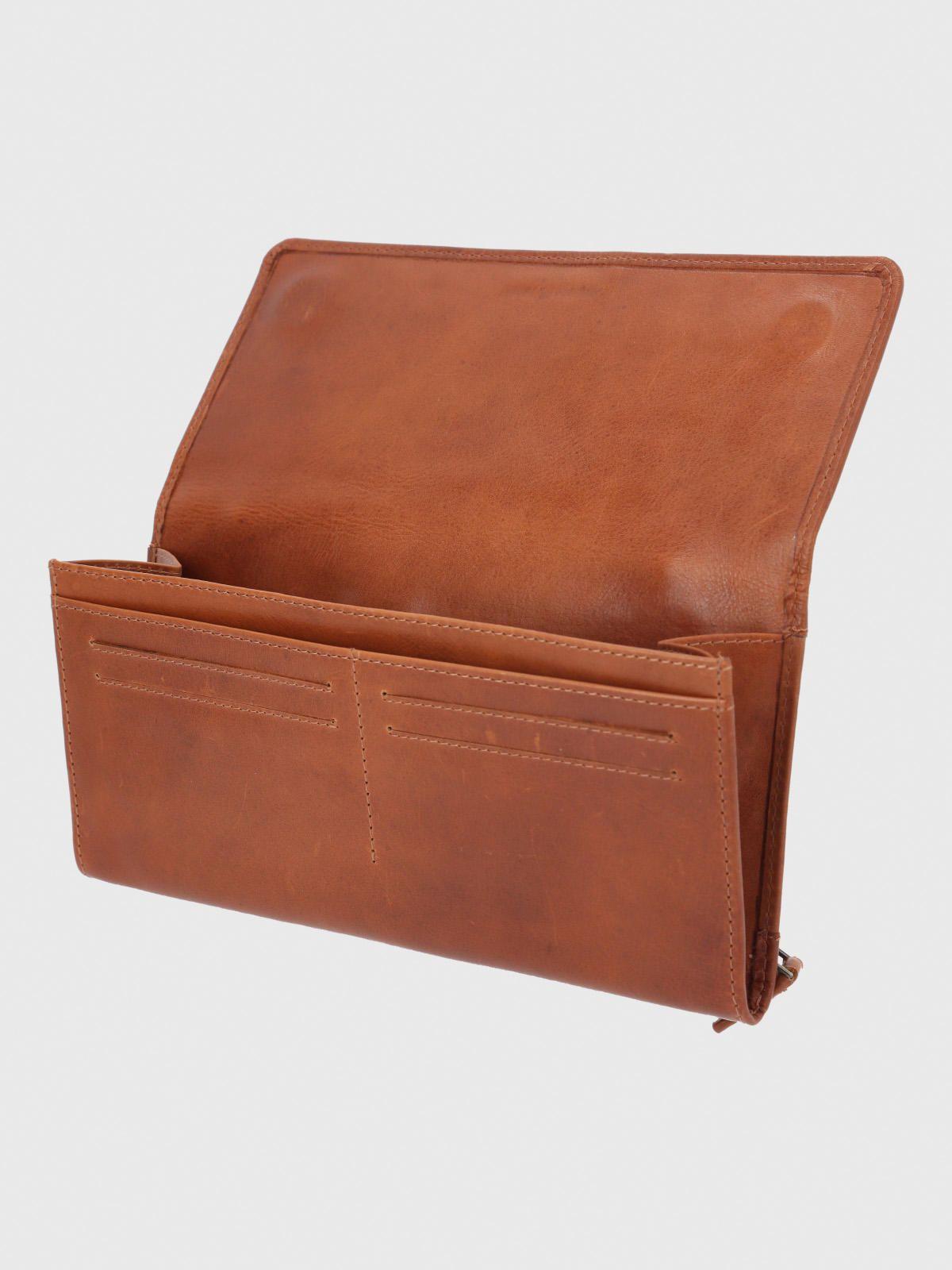 Billetera Cuero Mujer Farrow Strap Café-2