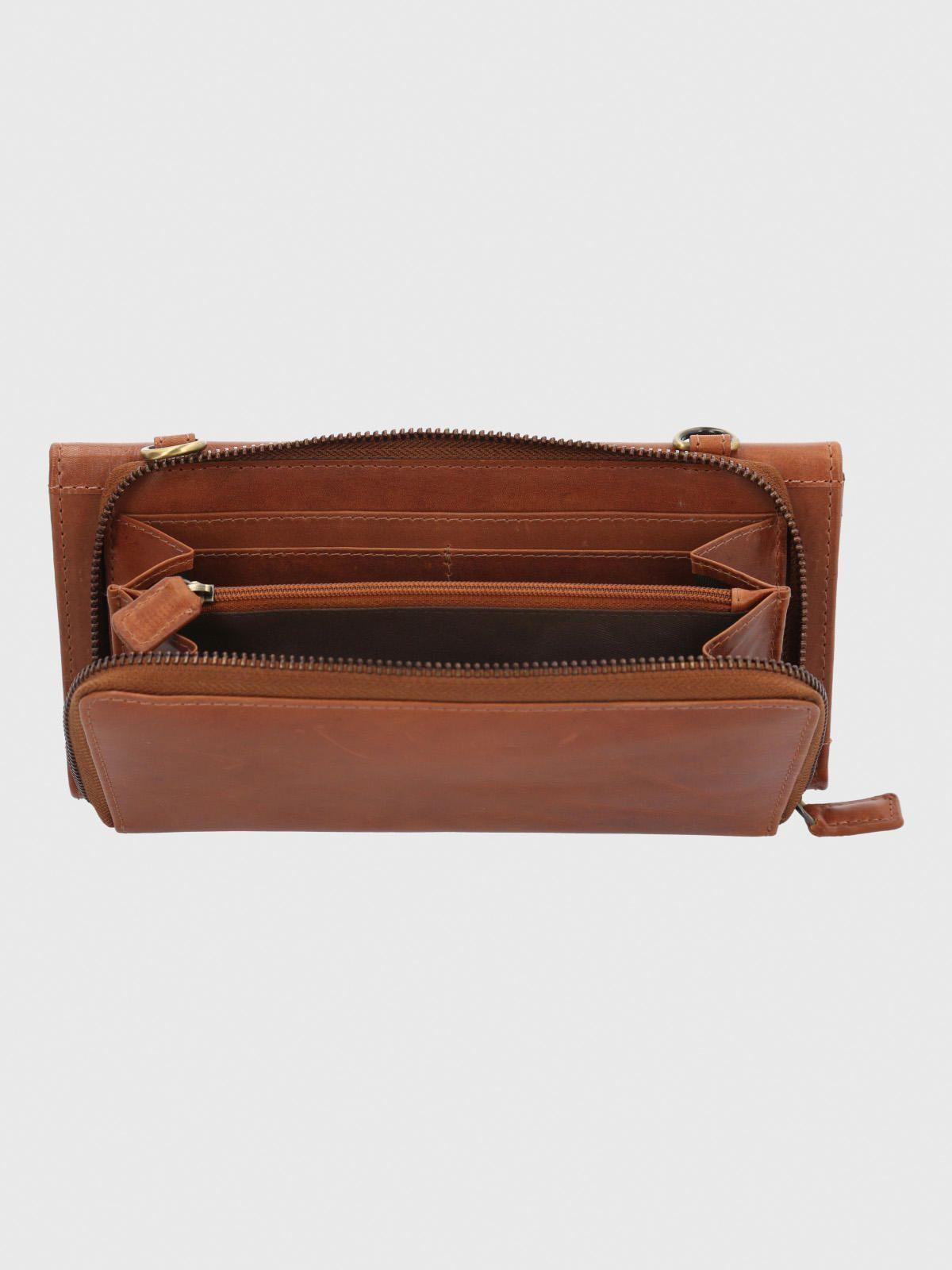 Billetera Cuero Mujer Farrow Strap Café-3