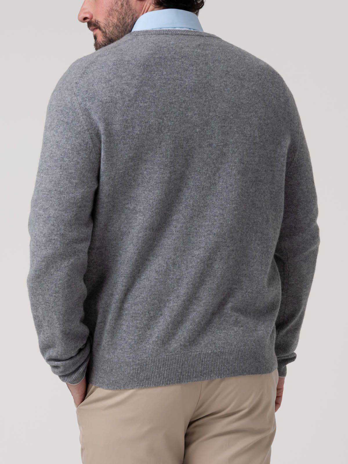 Sweater Cashemira Hombre Cash.V Gris-5