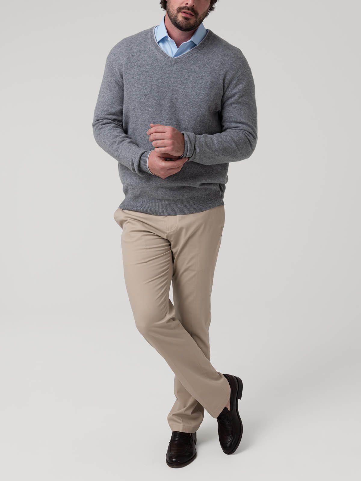 Sweater Cashemira Hombre Cash.V Gris-7