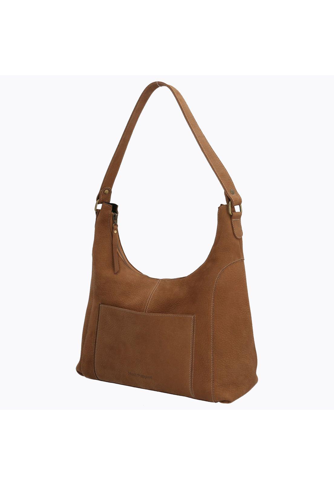 Cartera Cuero Mujer Billie Hobo Café-1
