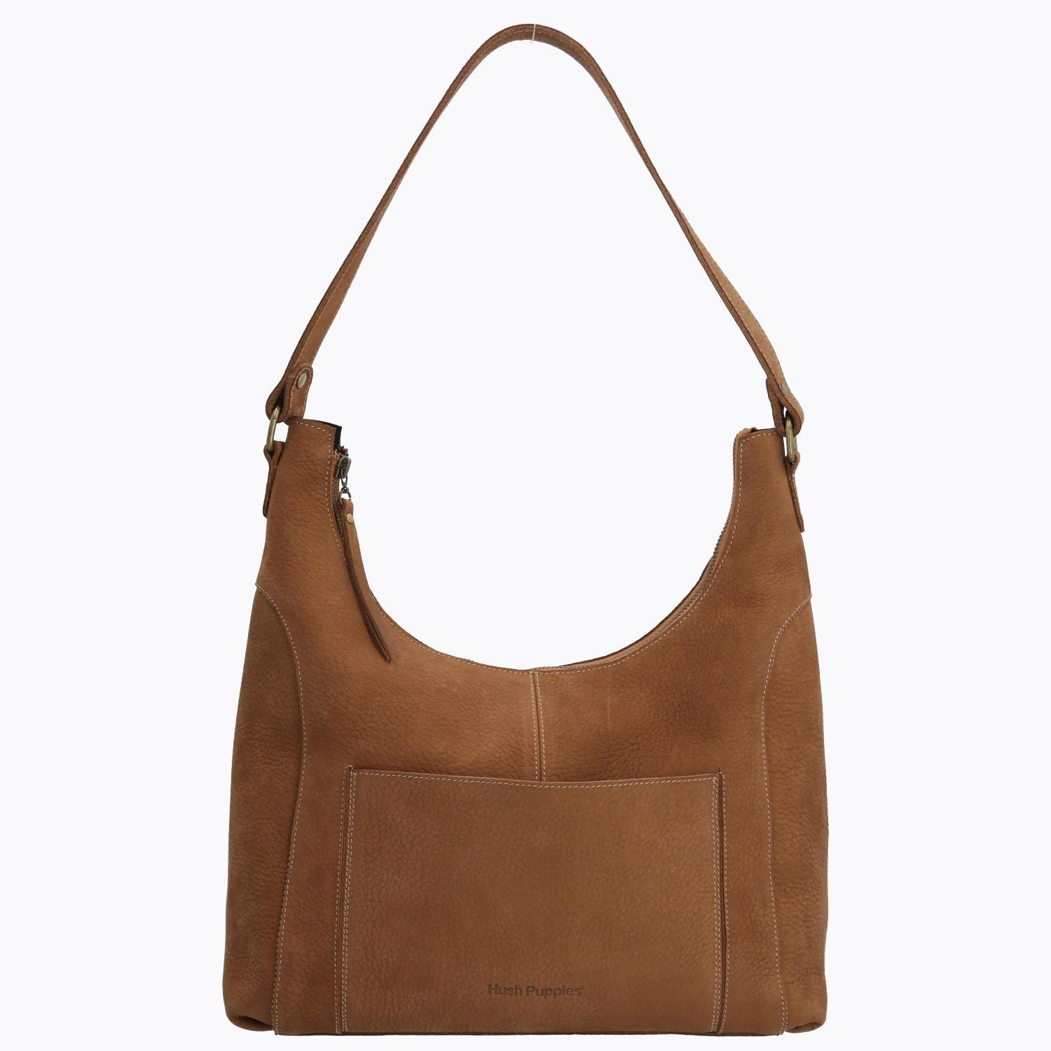 Cartera Cuero Mujer Billie Hobo Café-0