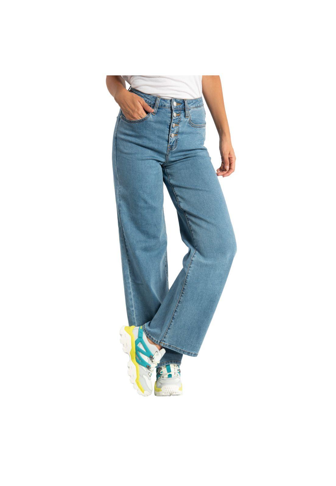 Jeans Mujer W Local Denim Wide L Denim-0