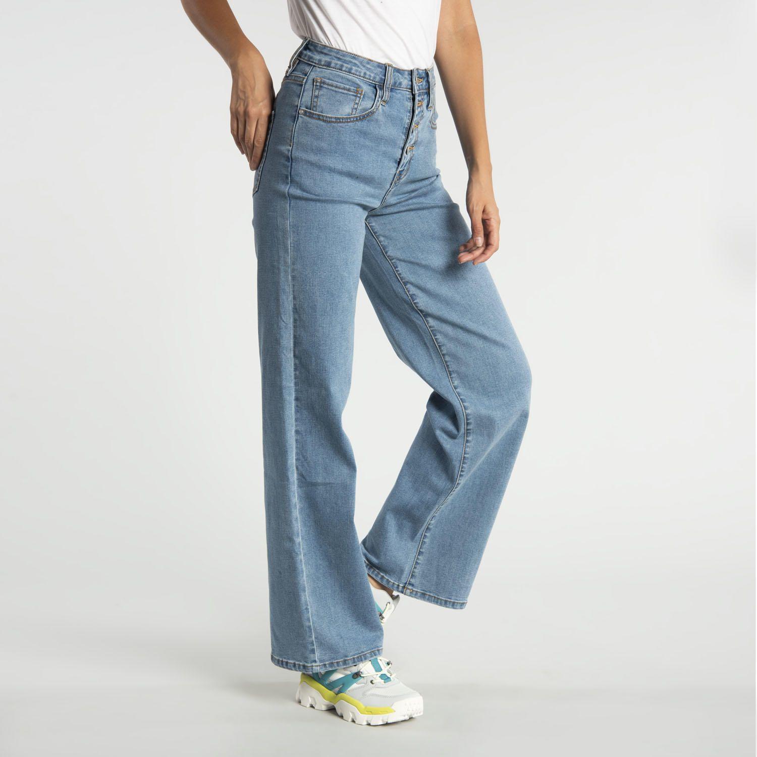 Jeans Mujer W Local Denim Wide L Denim-1