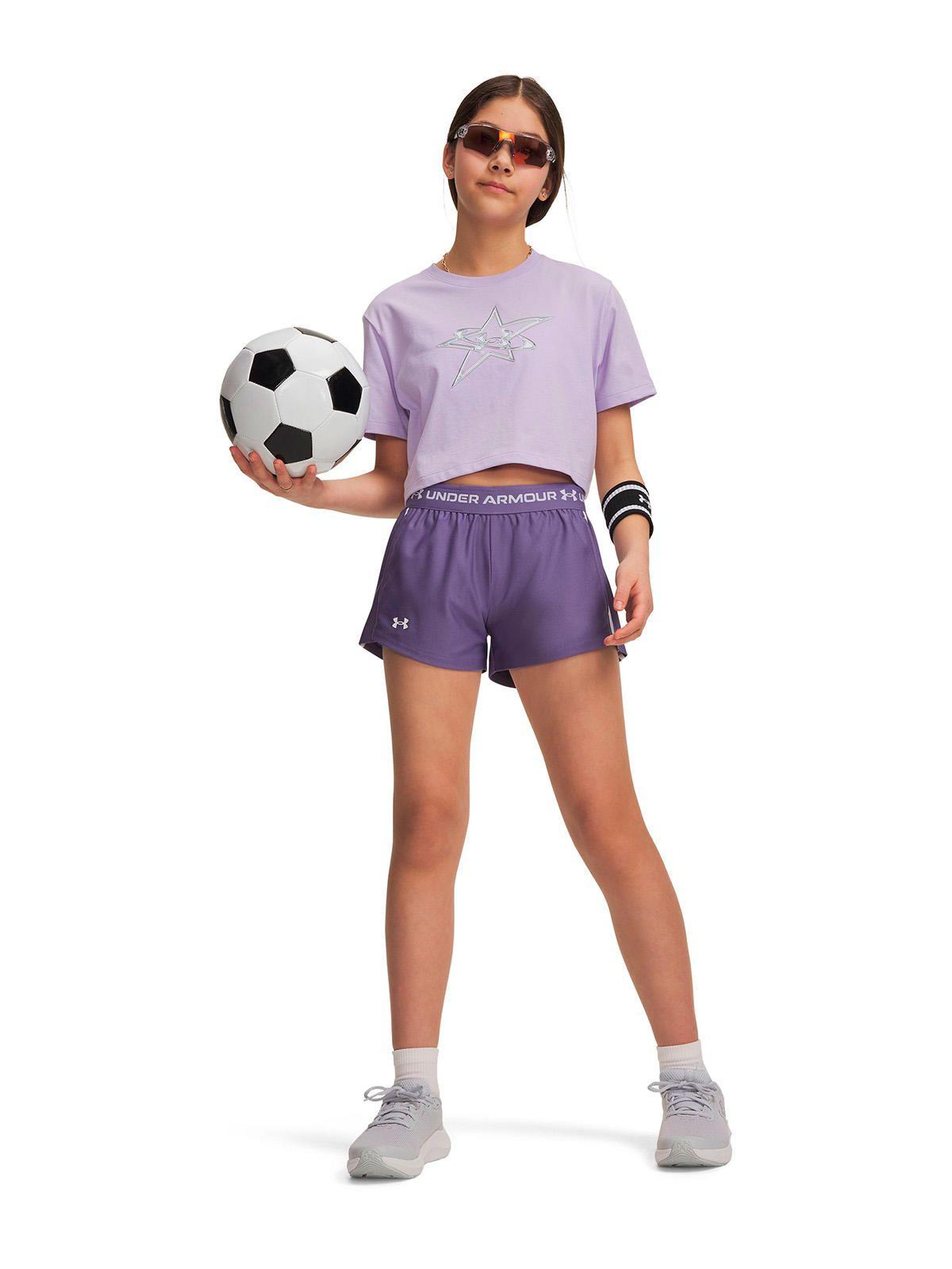 Short UA Tech Play Up Morado Niña-5