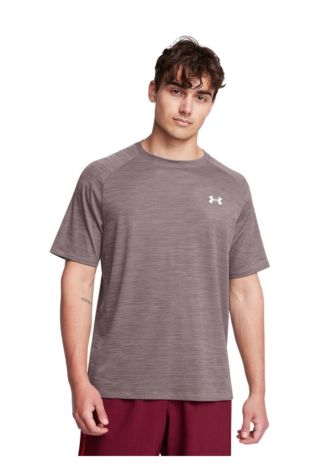 Polera manga corta Tech para hombre Gris-3