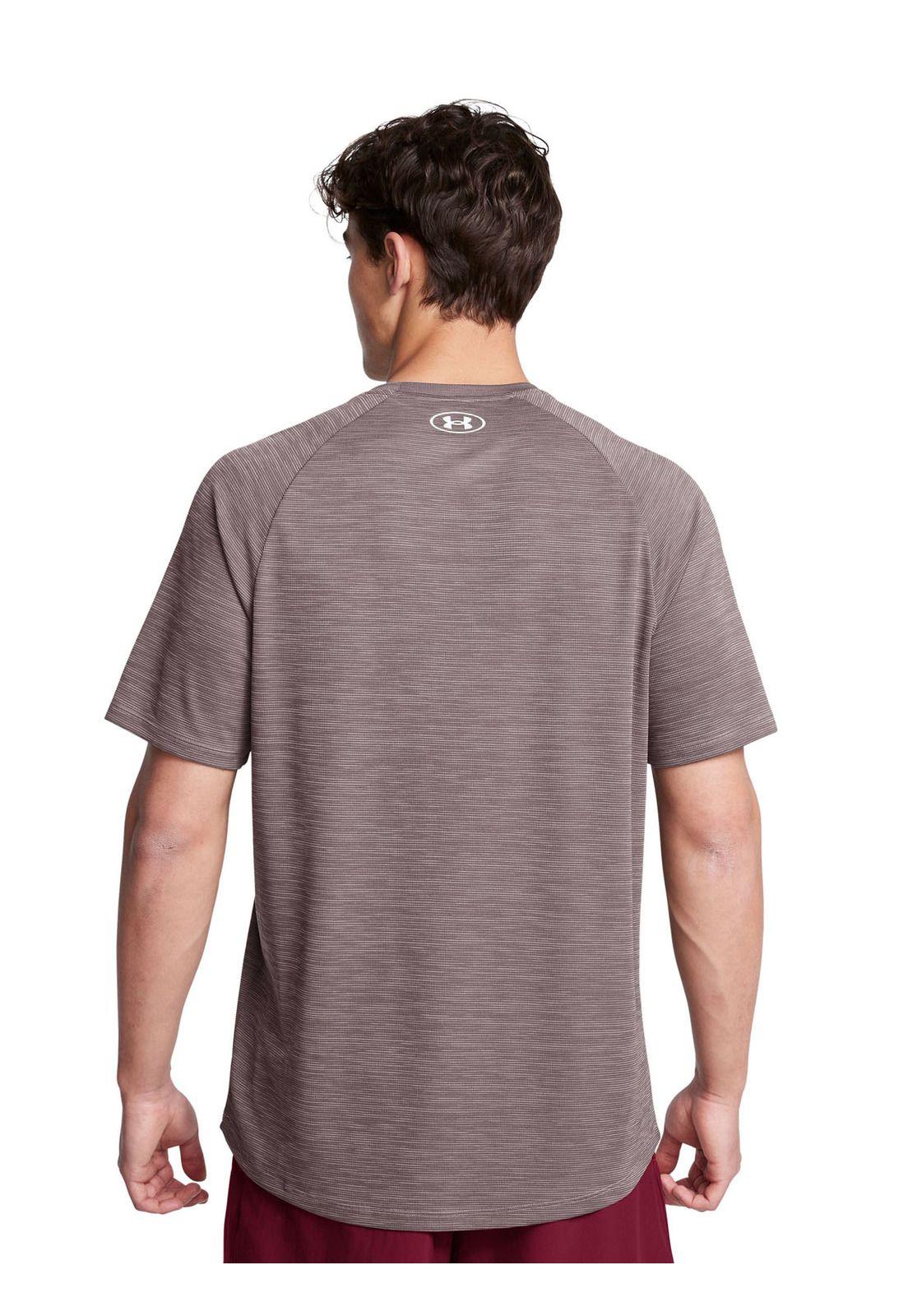 Polera manga corta Tech para hombre Gris-4