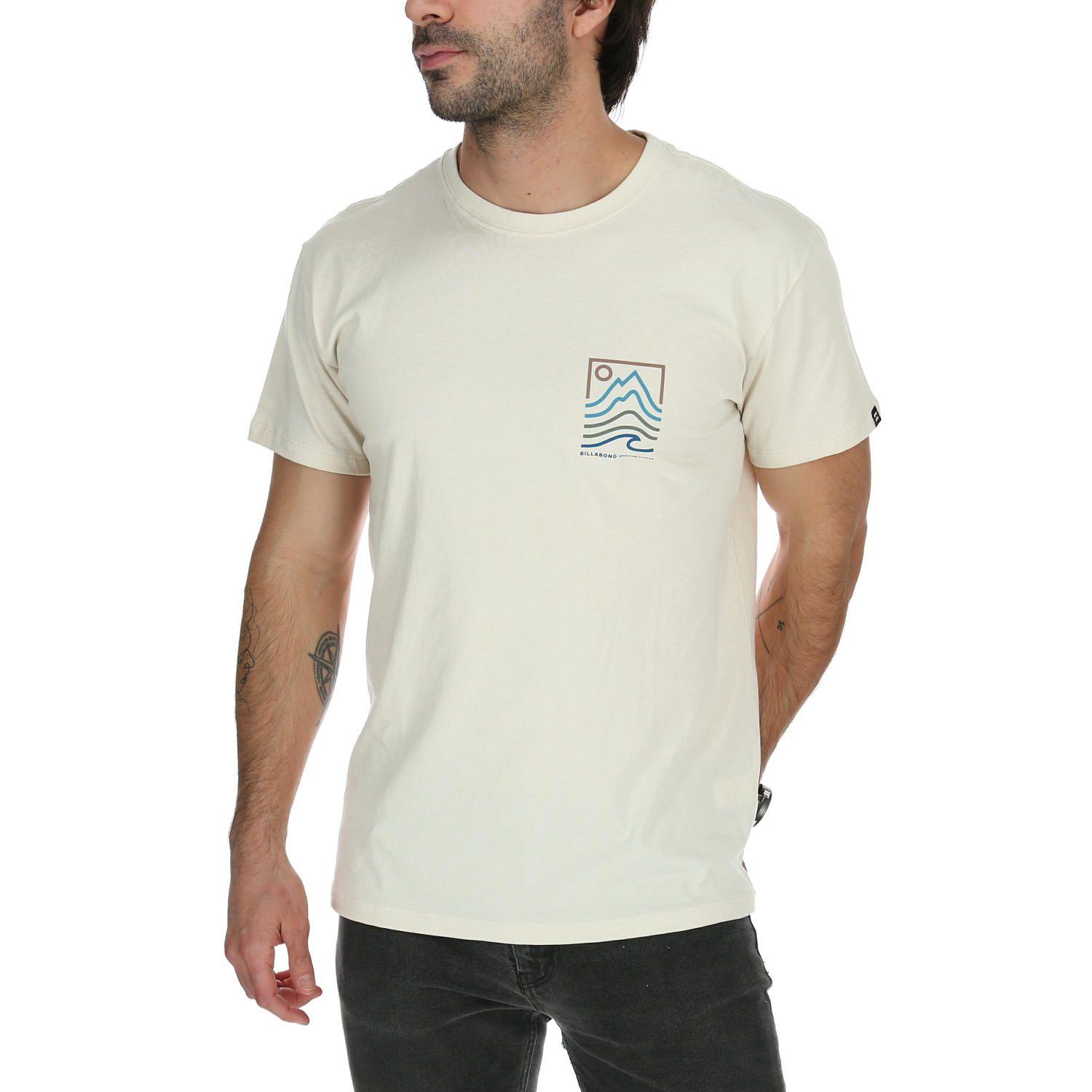 Polera M/C Hombre Peak Blanco Crema-1