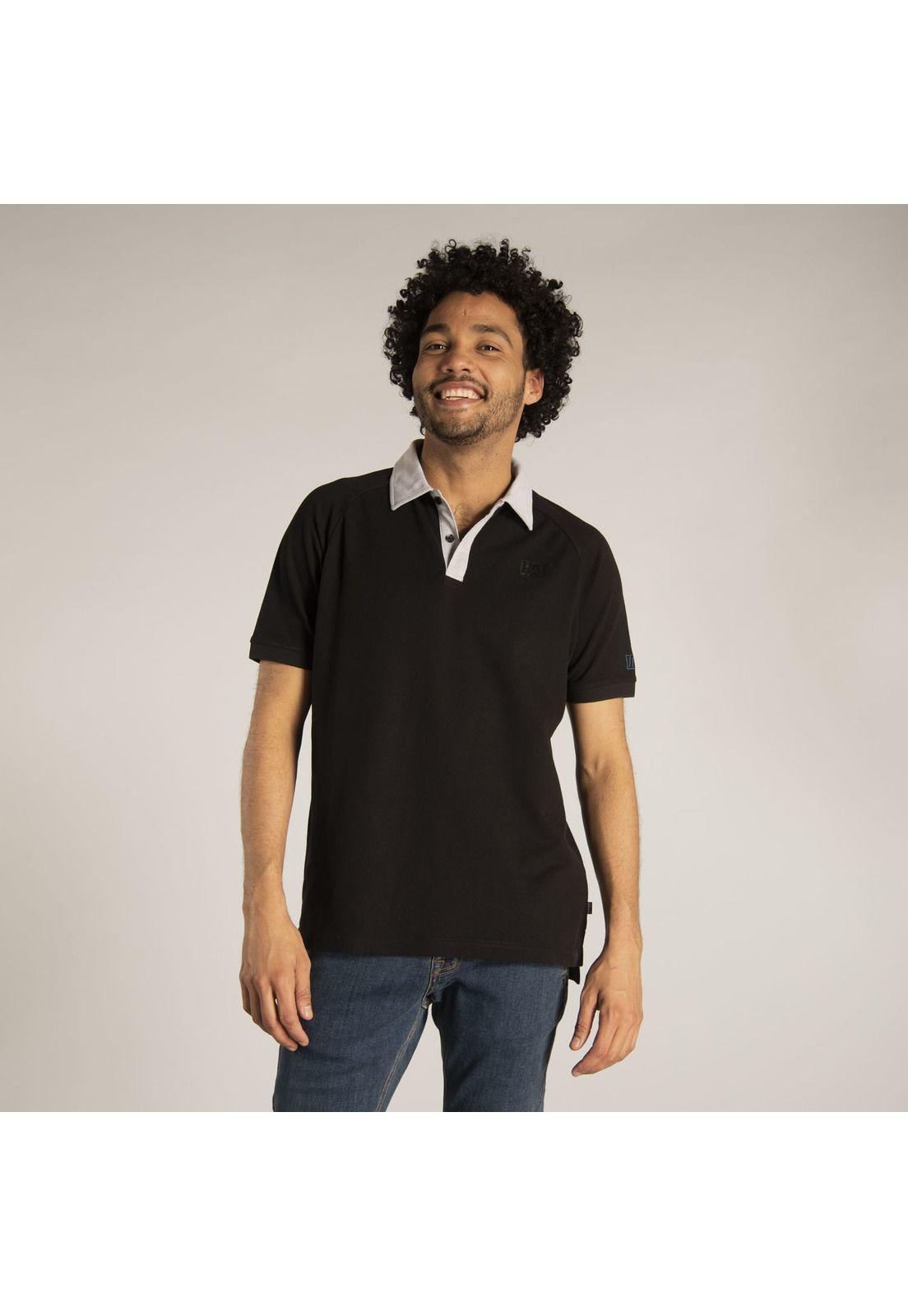 Polera M/C Hombre Fdtn Coolmax Polo Negro-0