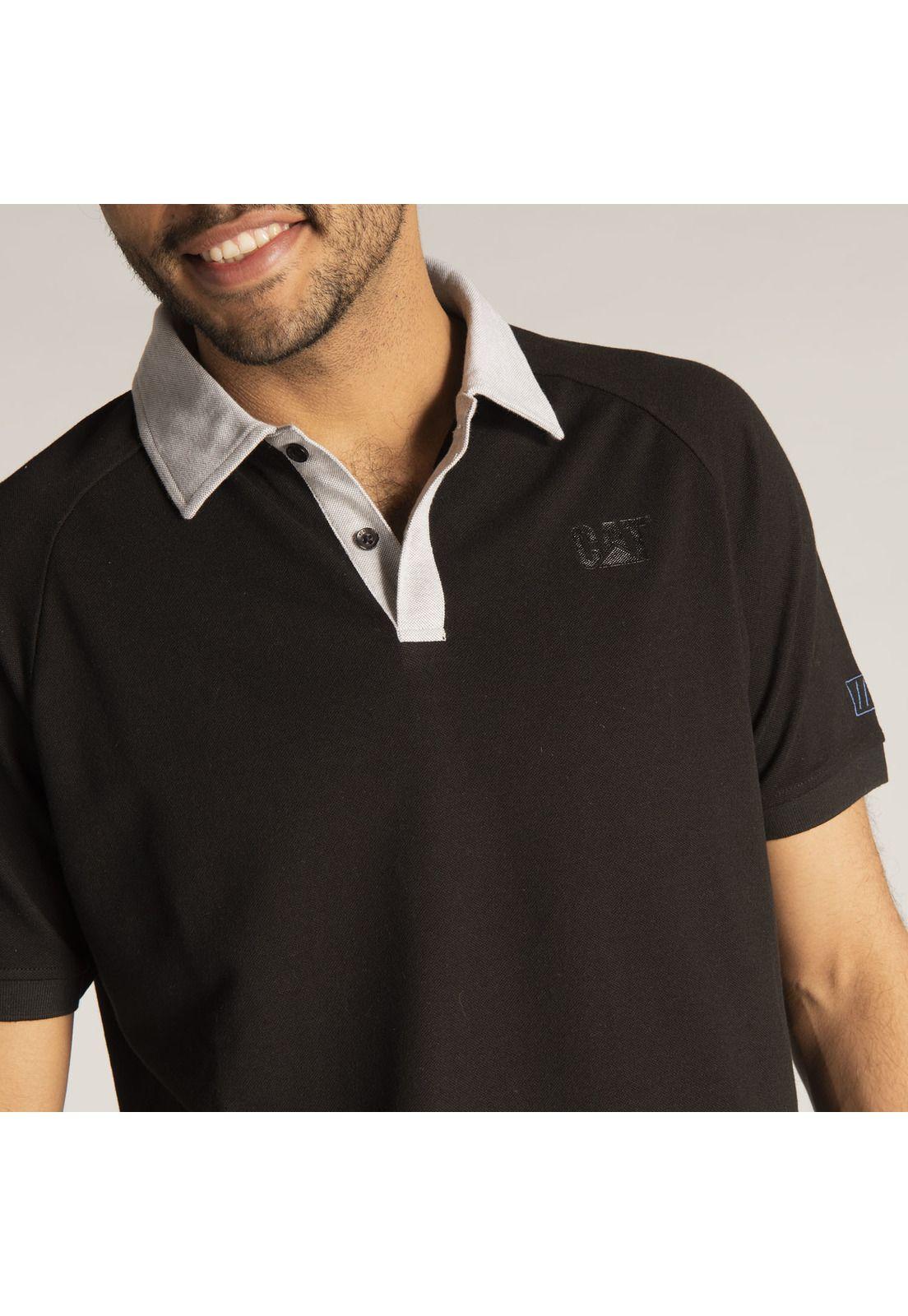 Polera M/C Hombre Fdtn Coolmax Polo Negro-4
