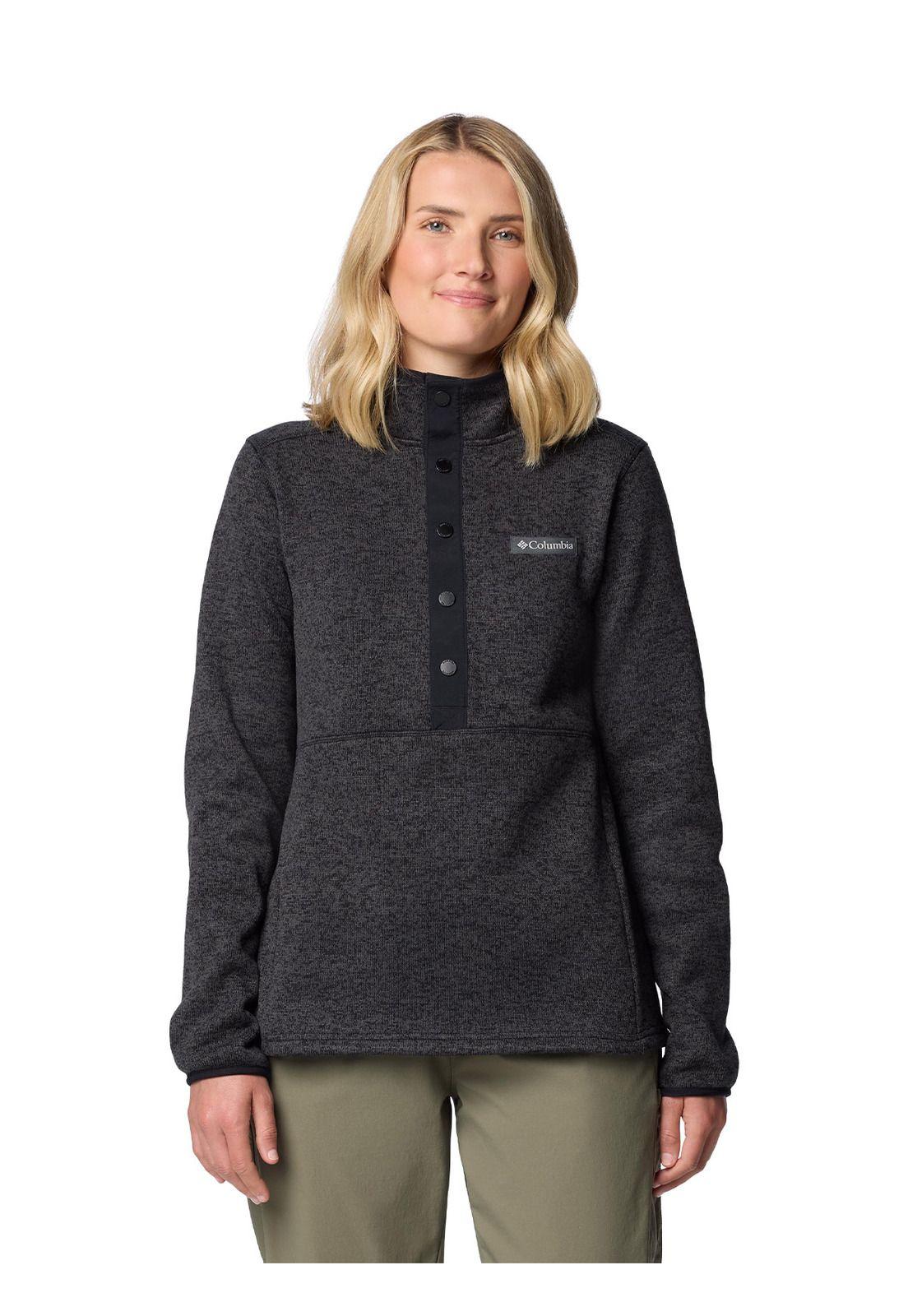 Polar Mujer Sweater Weather Half Snap Negro-0