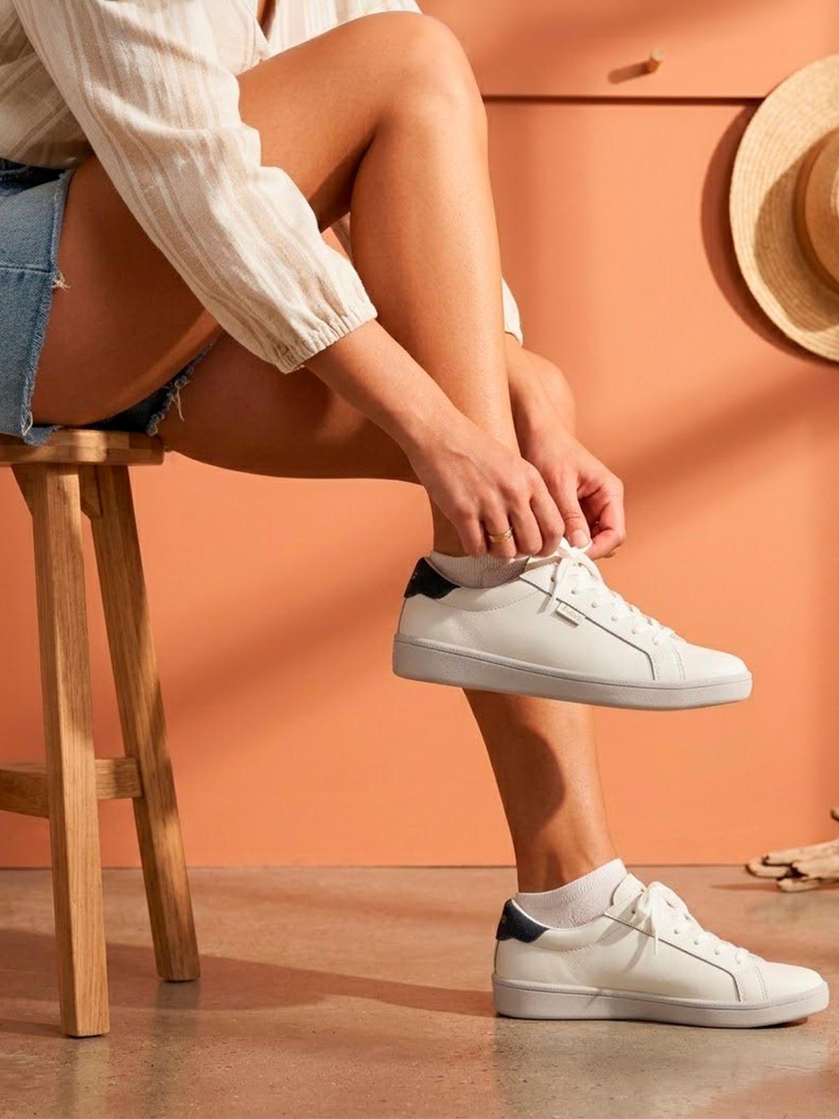 Zapatilla Cuero Mujer Ace Ii Leather Blanco-1