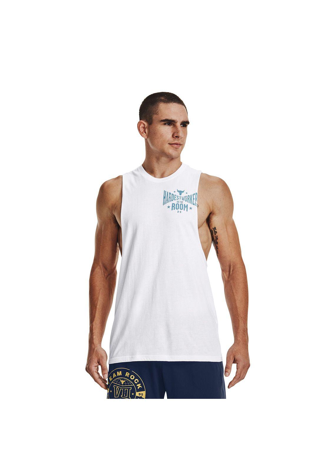 Polera Hombre Project Rock Hwitr Blanco-2