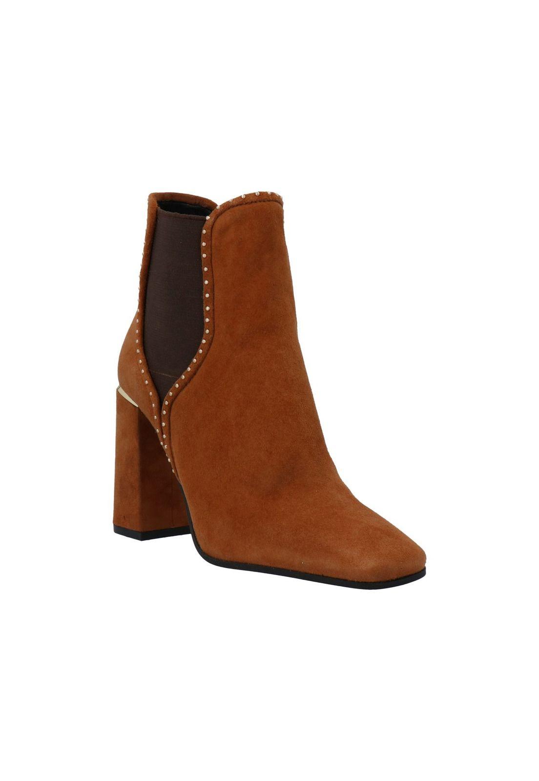 Botín Cuero Alcina Camel Mujer Pasqualini-0