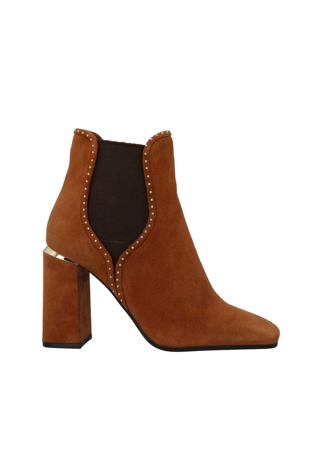 Botín Cuero Alcina Camel Mujer Pasqualini-1