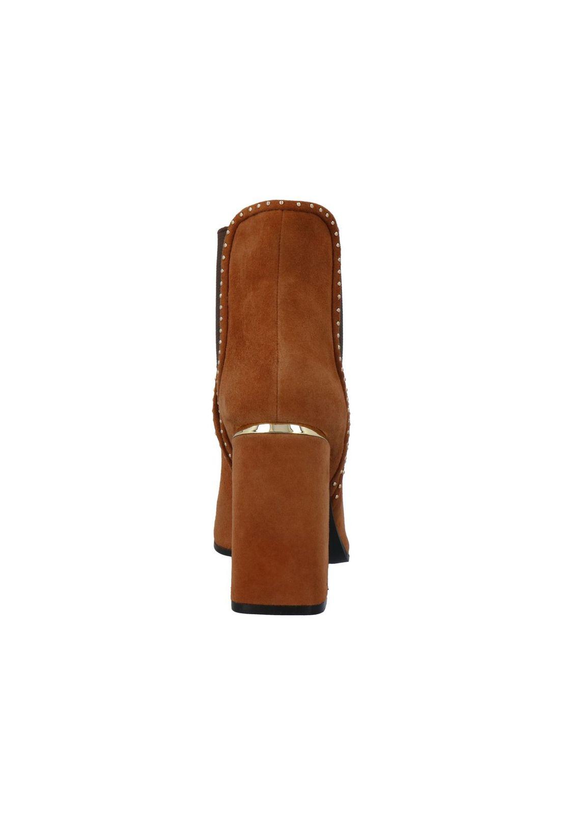 Botín Cuero Alcina Camel Mujer Pasqualini-4