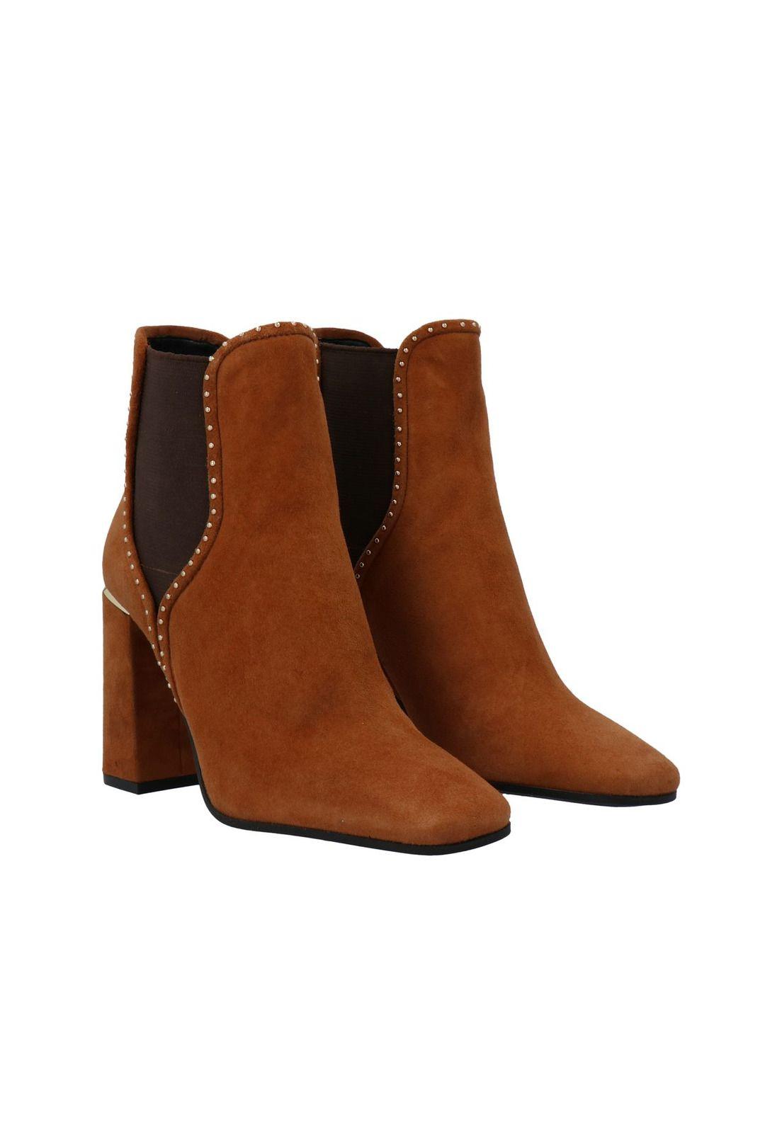 Botín Cuero Alcina Camel Mujer Pasqualini-5