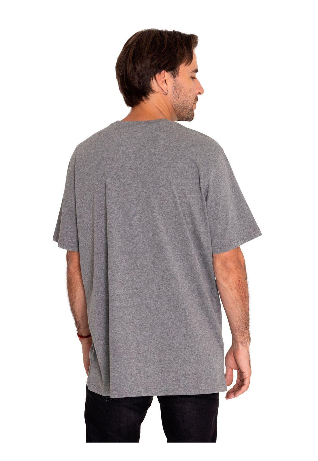 Polera Manga Corta Hombre Foundation Pocket Gris-3