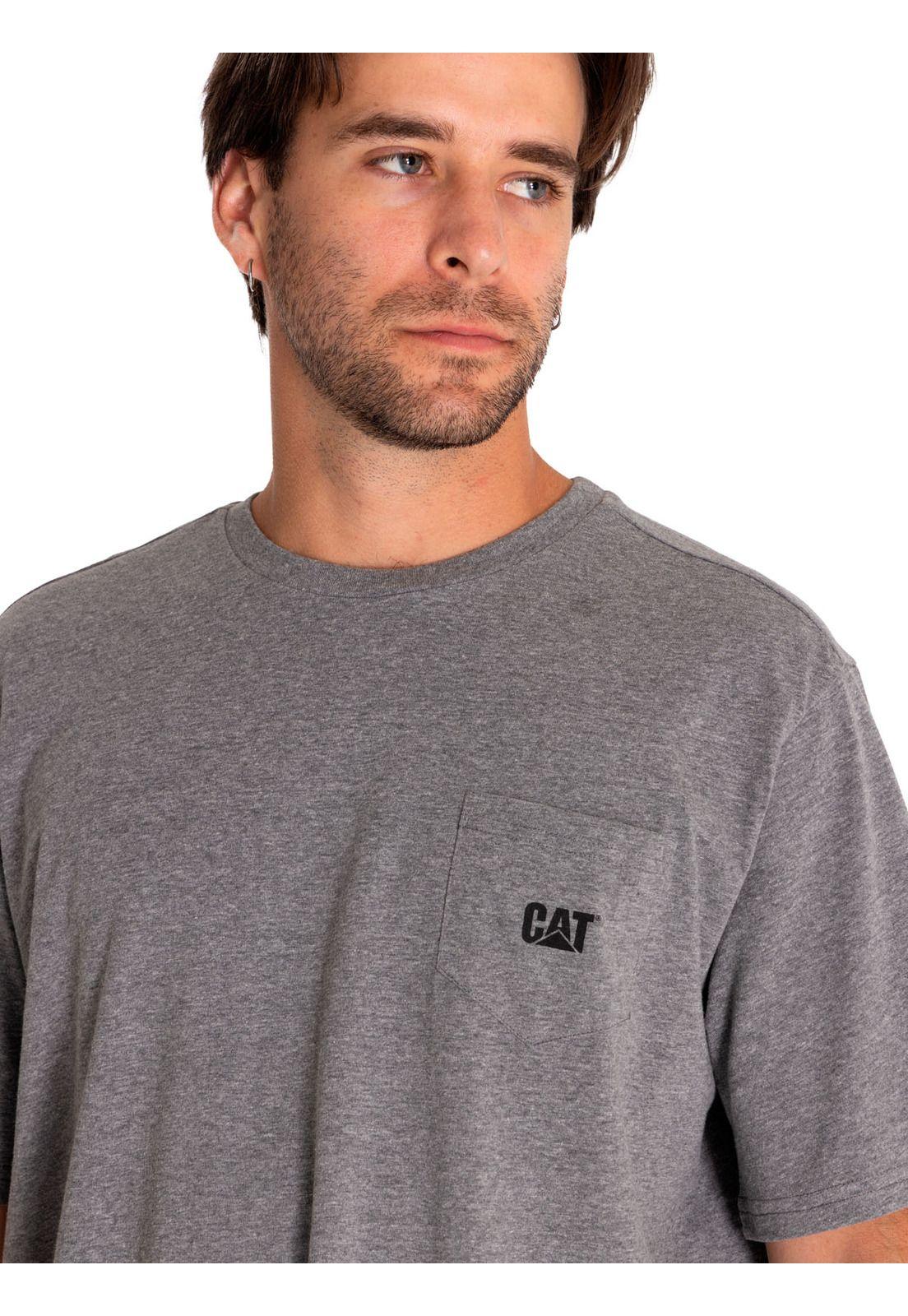 Polera Manga Corta Hombre Foundation Pocket Gris-4