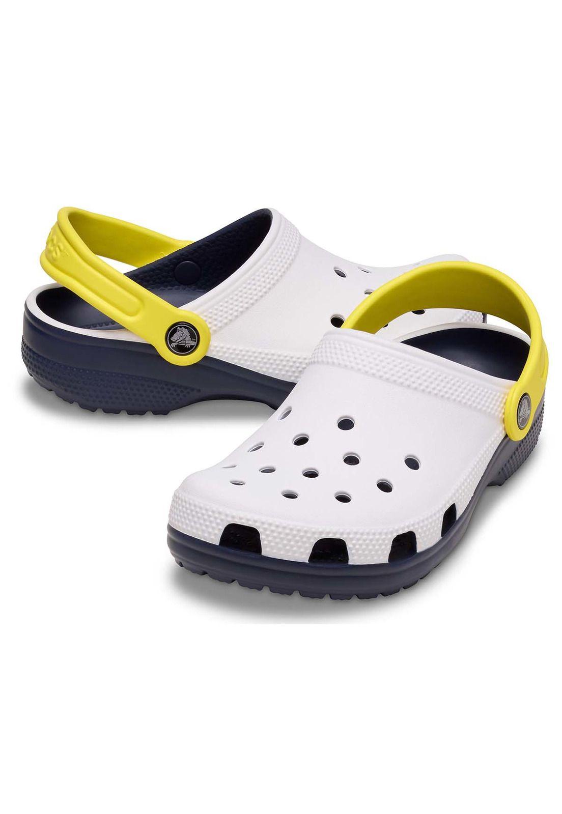 Zueco Crocs Niño Classic Retro Blanco-3