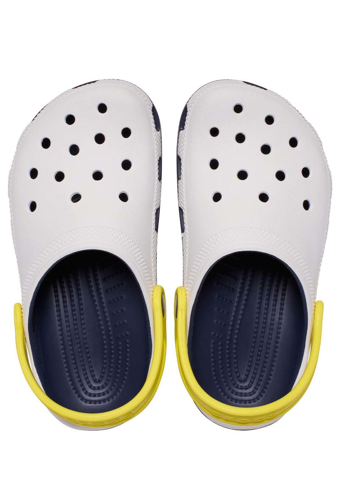 Zueco Crocs Niño Classic Retro Blanco-4