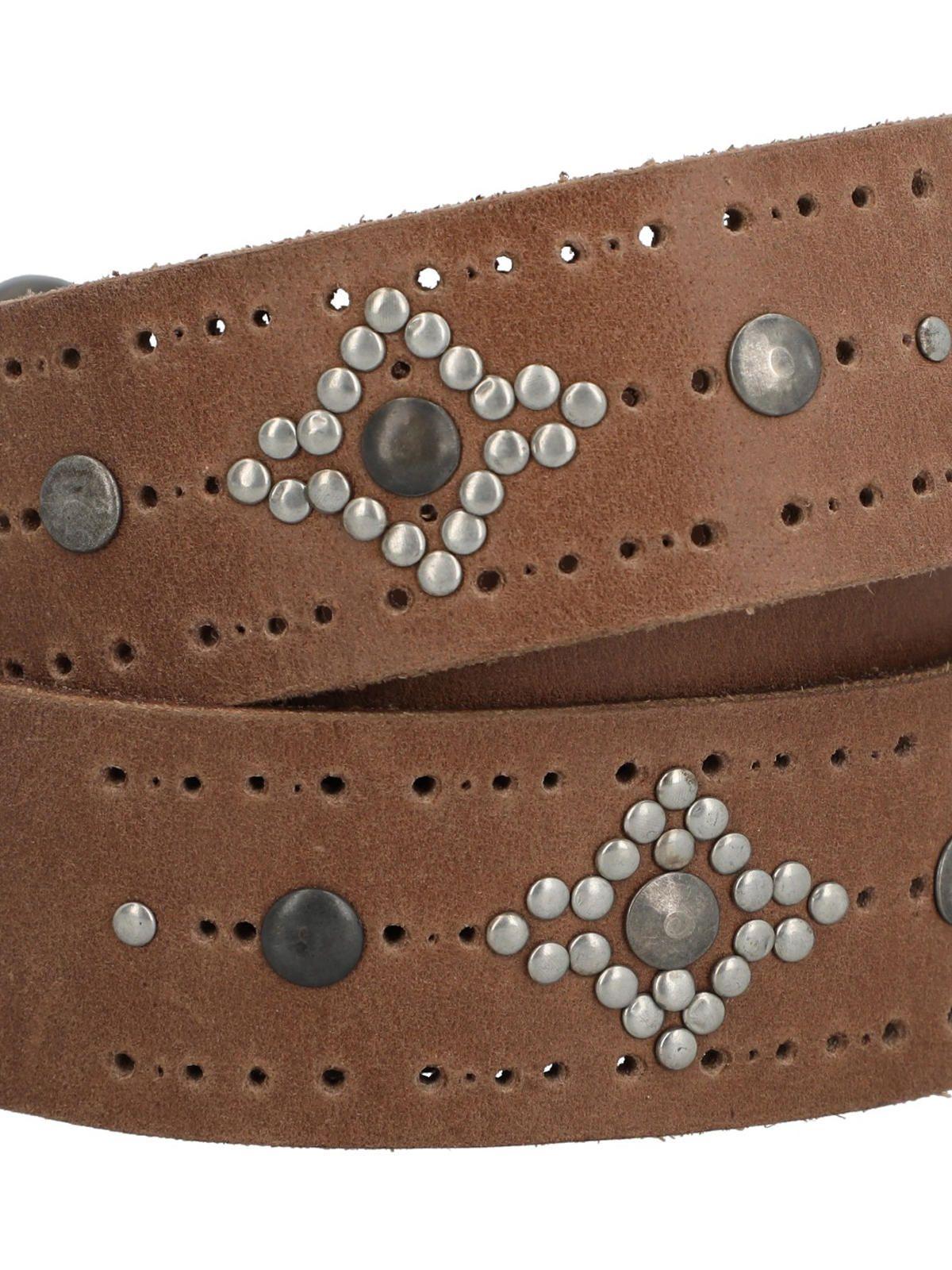 Cinturón Cuero Mujer Rf Farina Café-2