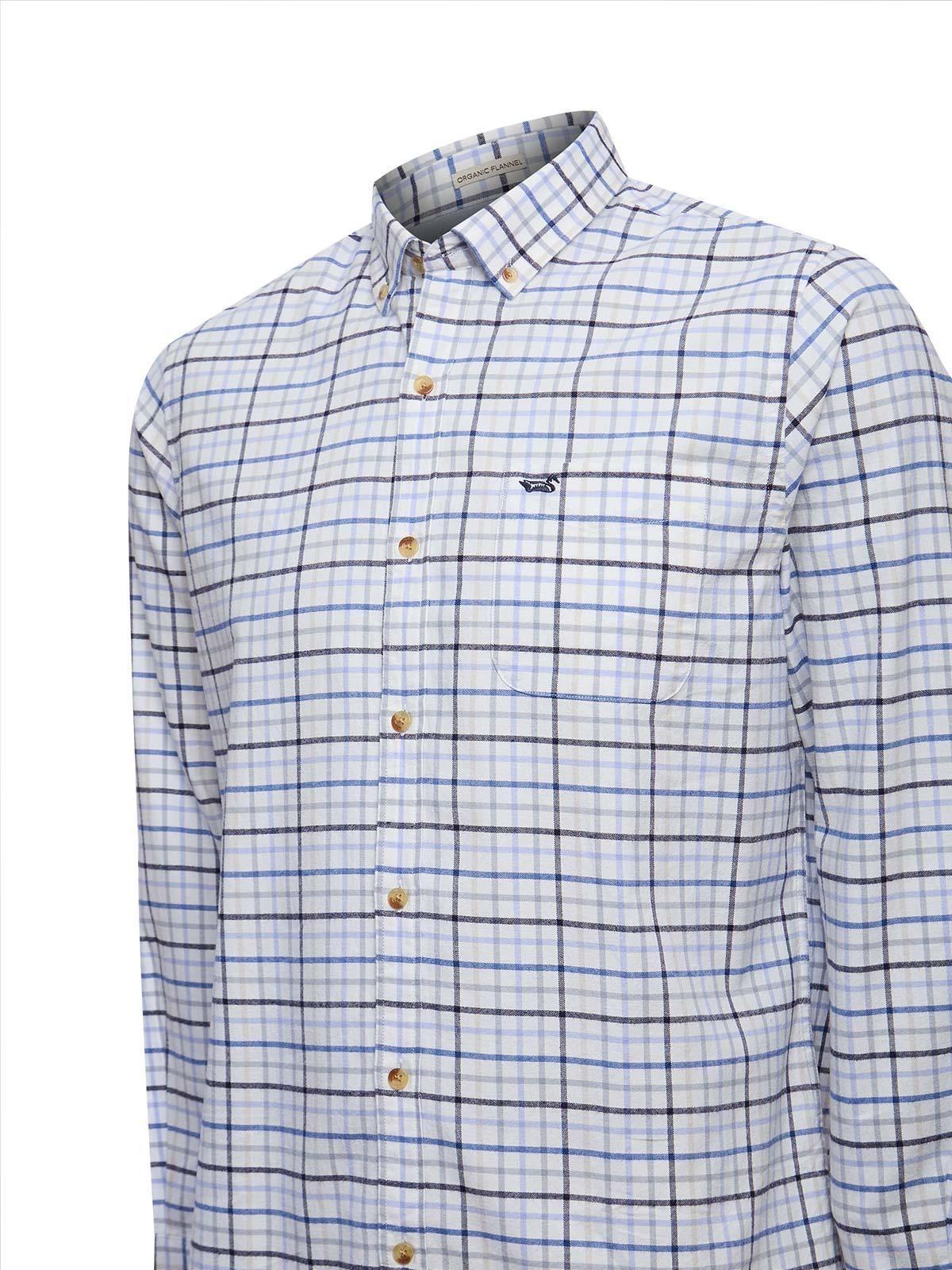 Camisa Algodón Orgánico Hombre Viyella Azul-3