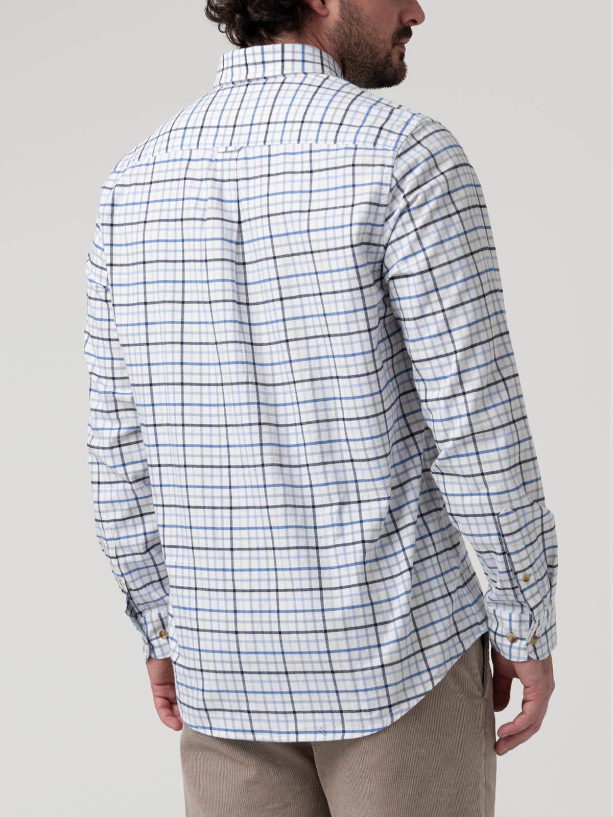 Camisa Algodón Orgánico Hombre Viyella Azul-5