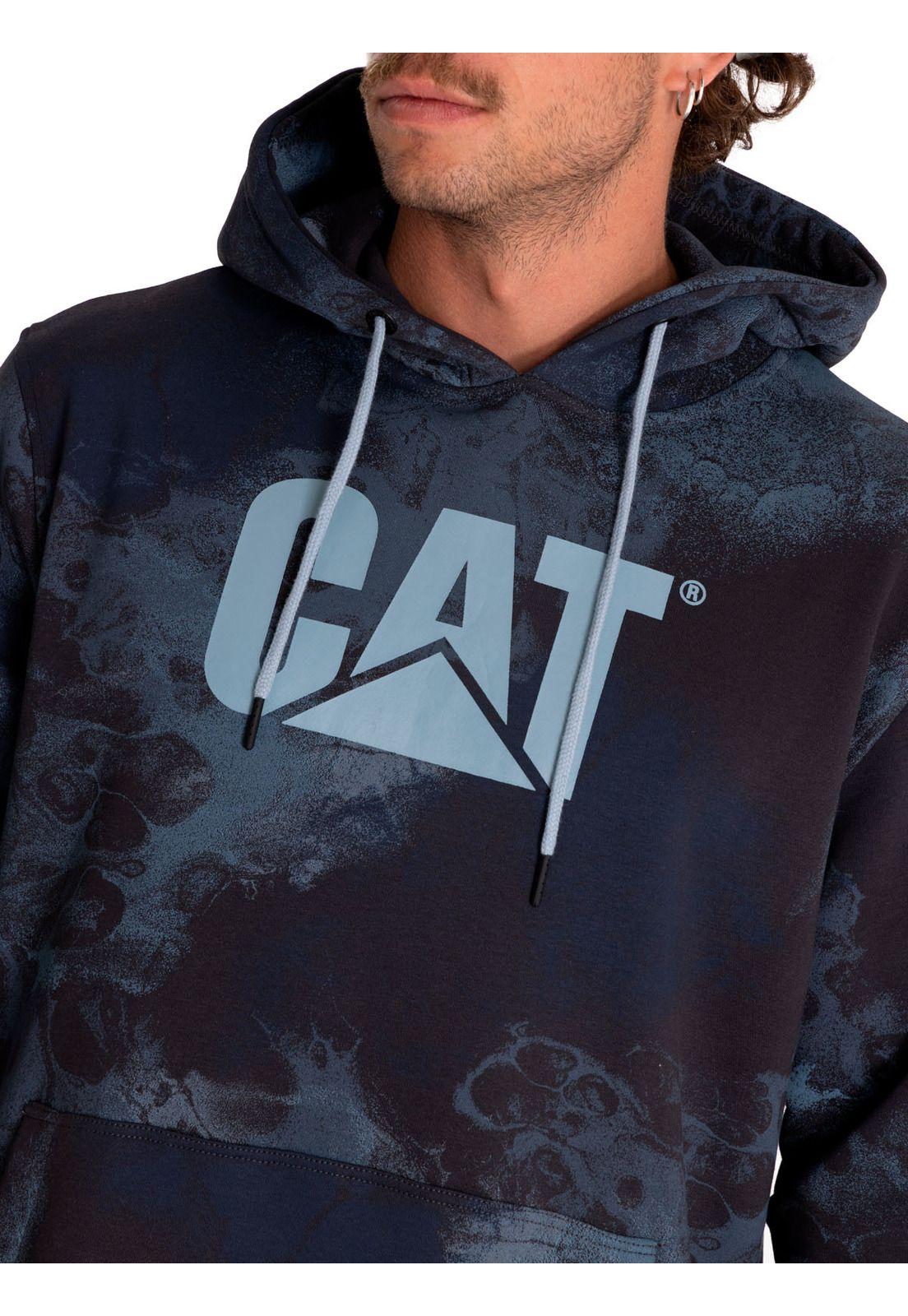 Polerón Hombre Logo Printed Pullover Hoodie Azul-4