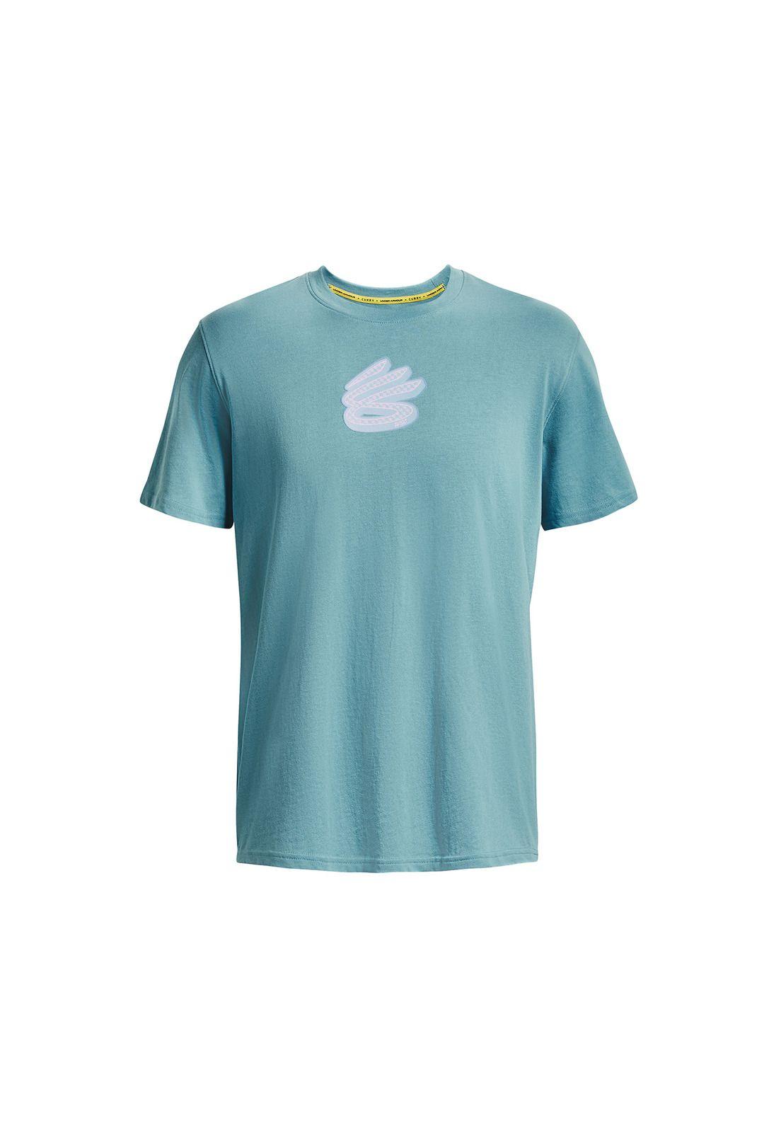 Polera M/C Baseballhw Logo Curry Turquesa Hombre-0