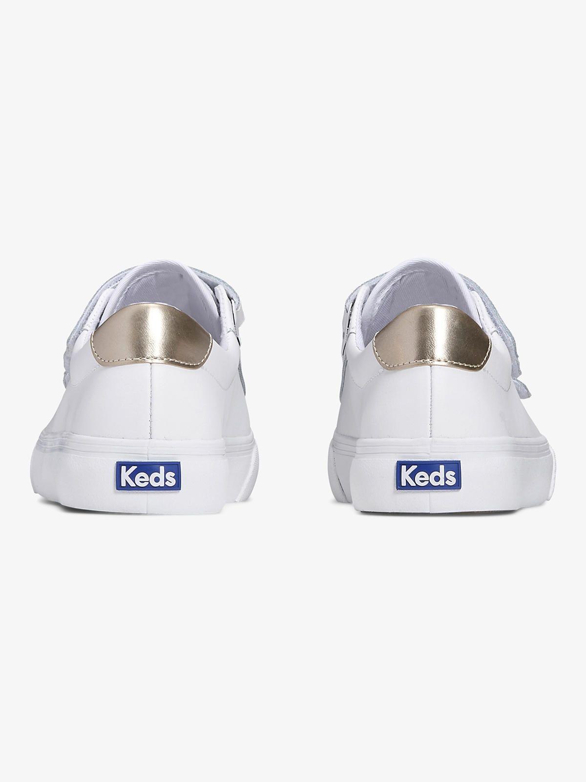 Zapatilla Cuero Mujer Jump Kick V Blanca Velcro-5