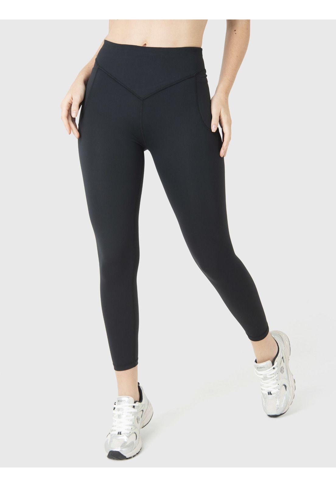Calza Deportiva Mujer Mid-Rise Ankle Negro-0