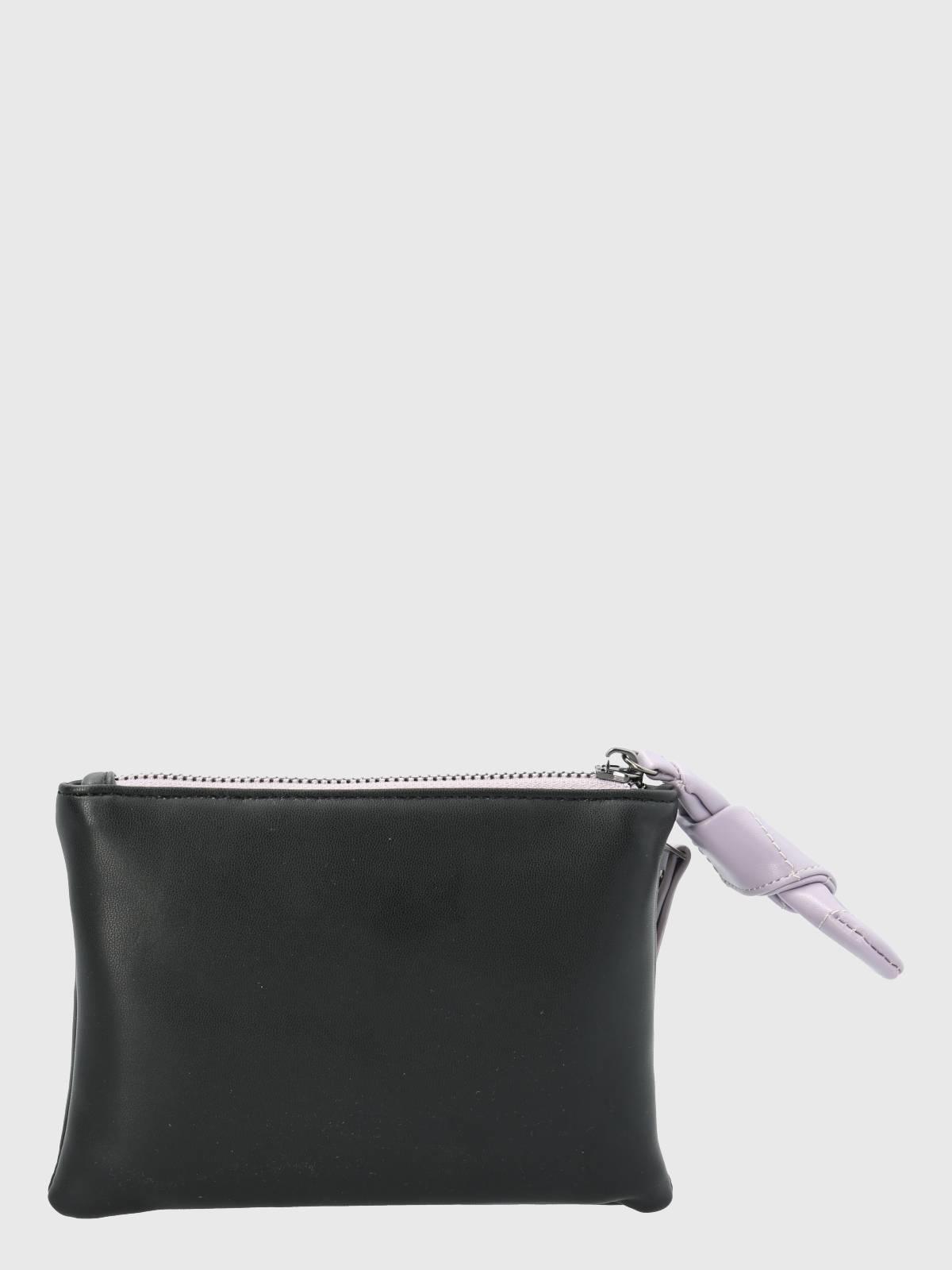 Billetera Ecocuero Mujer Quilt Zip Wallet Negro-1