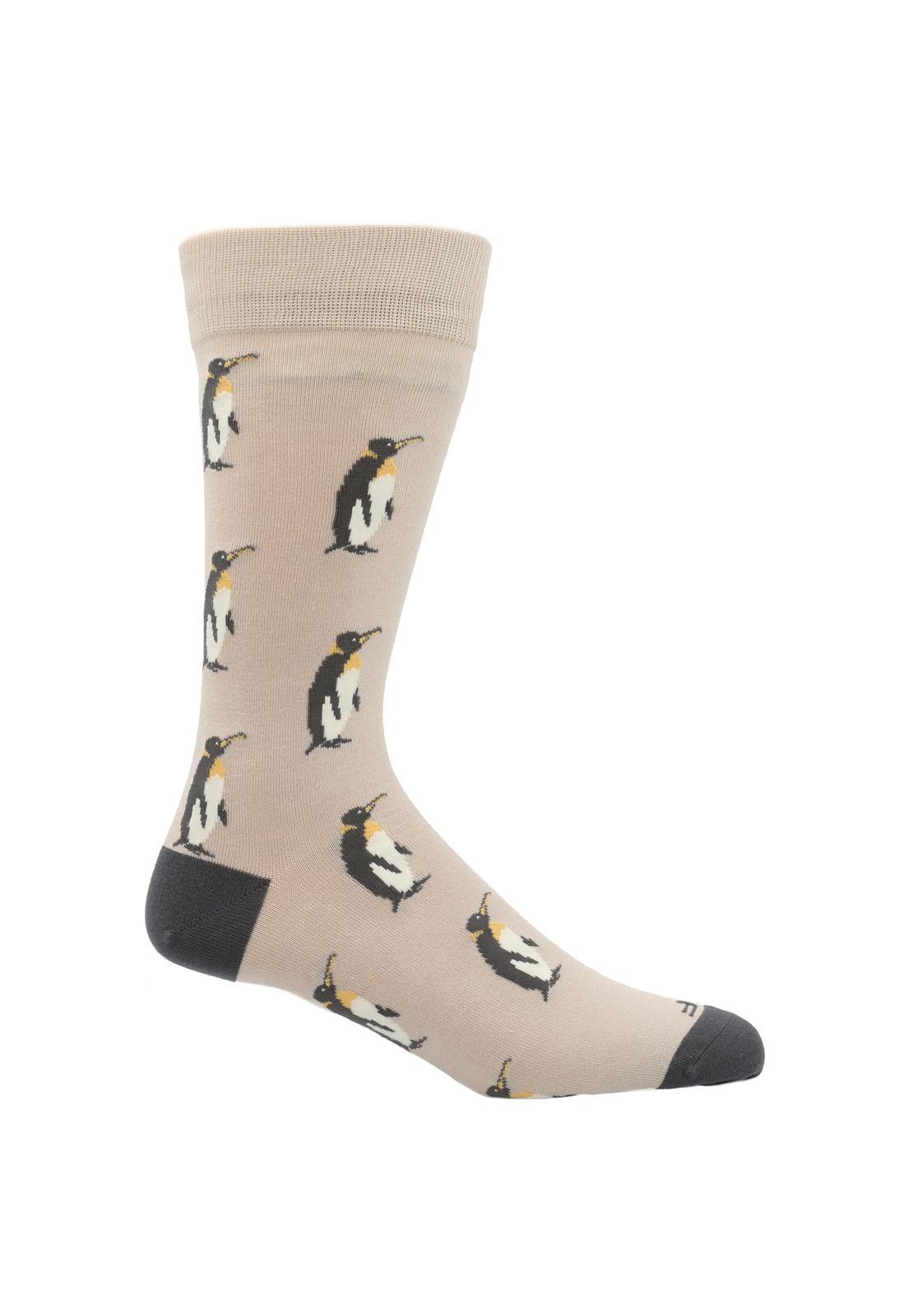 Calcetín Bambú Hombre Penguin Beige/Crudo-0