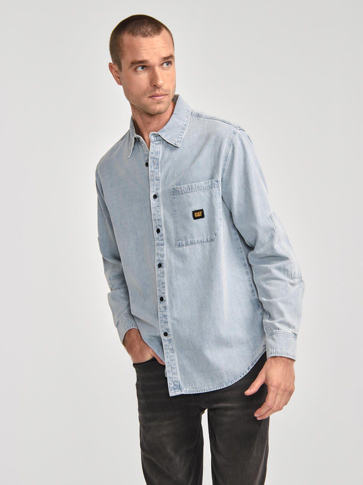 Camisa Manga Larga Hombre Denim LS Shirt Azul Claro-1