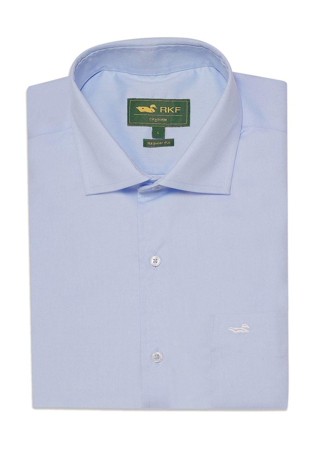 Camisa Cuello Italiano Hombre Easysoli Celeste-0