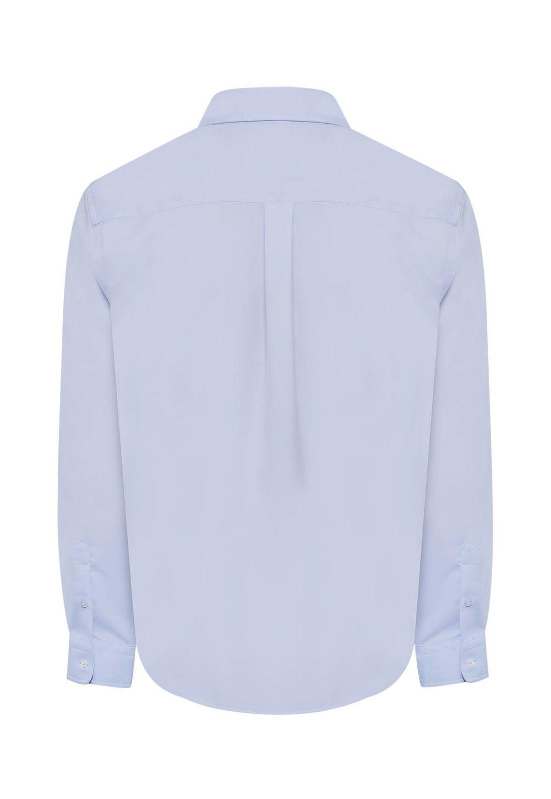 Camisa Cuello Italiano Hombre Easysoli Celeste-3