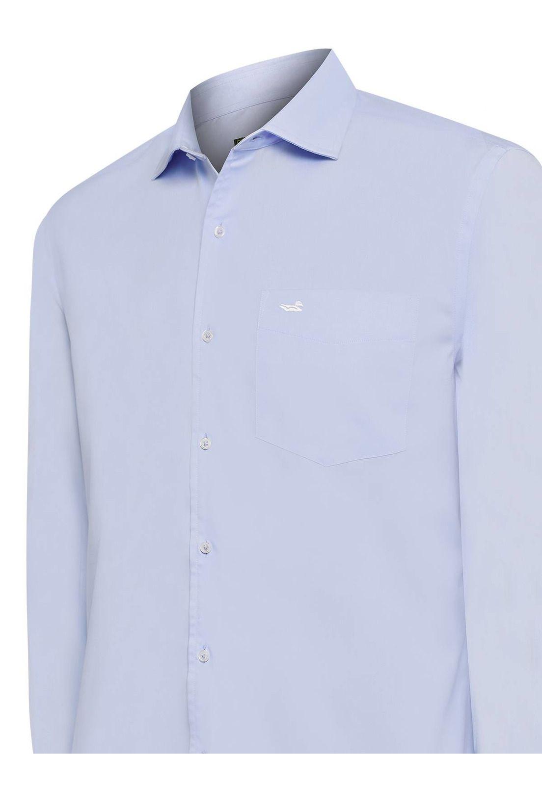 Camisa Cuello Italiano Hombre Easysoli Celeste-4
