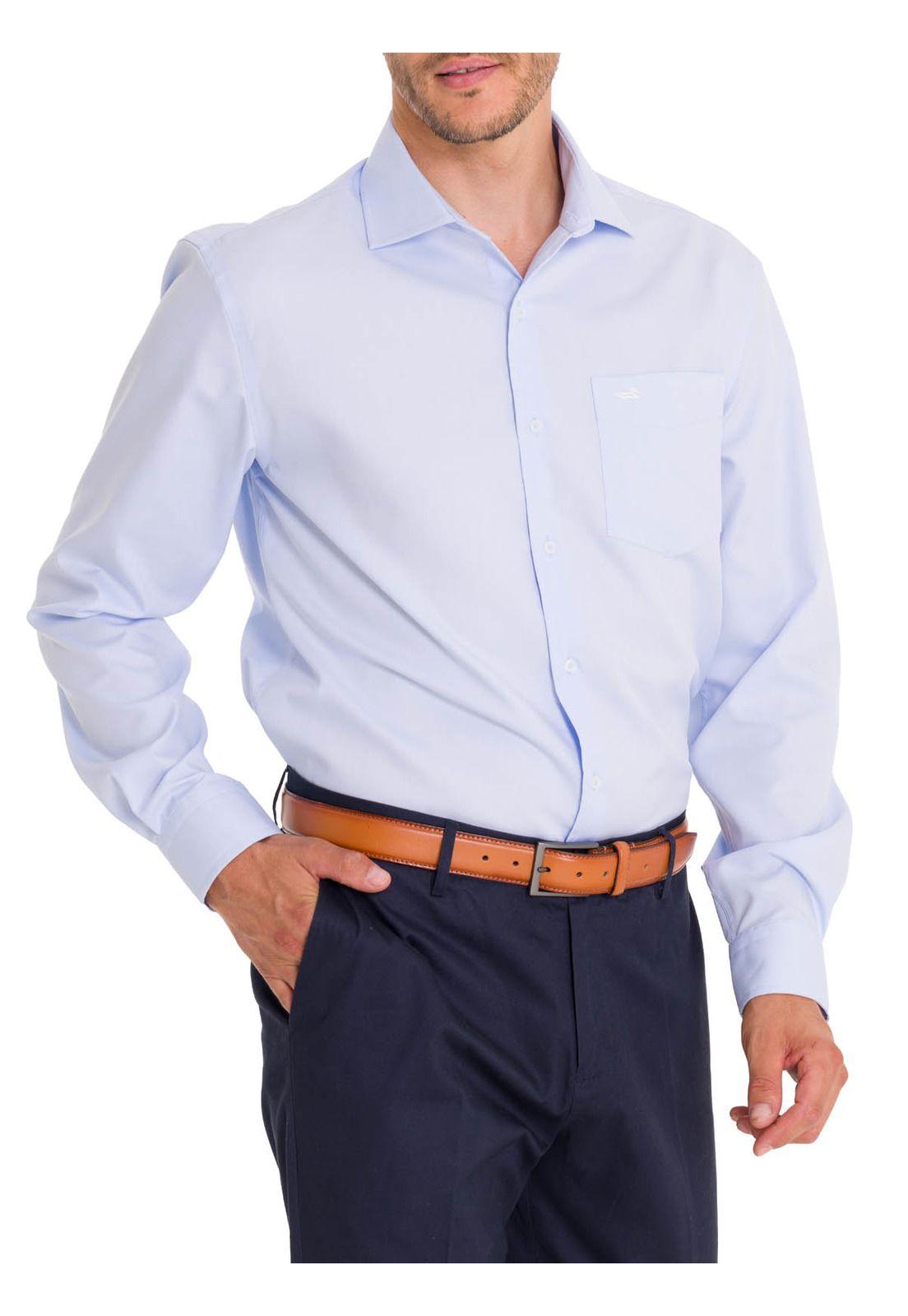 Camisa Cuello Italiano Hombre Easysoli Celeste-7