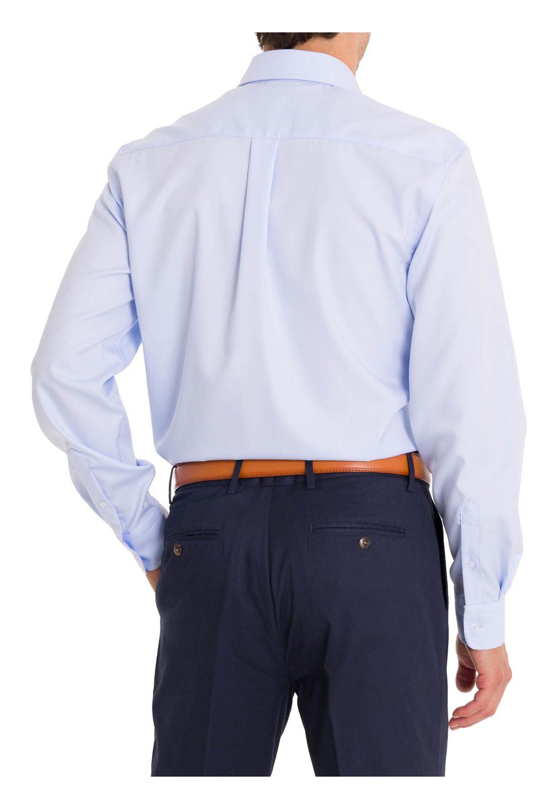 Camisa Cuello Italiano Hombre Easysoli Celeste-8