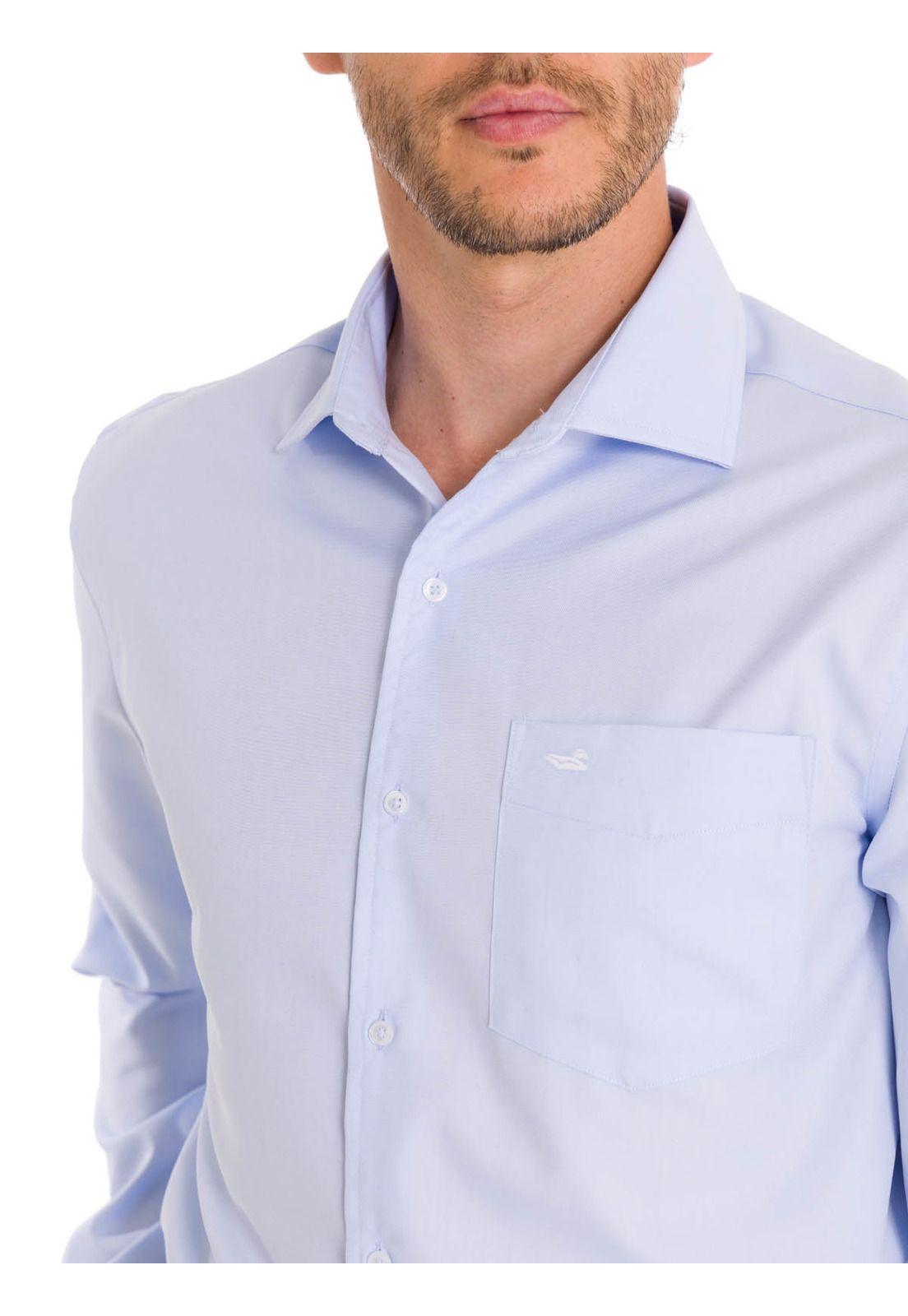Camisa Cuello Italiano Hombre Easysoli Celeste-9