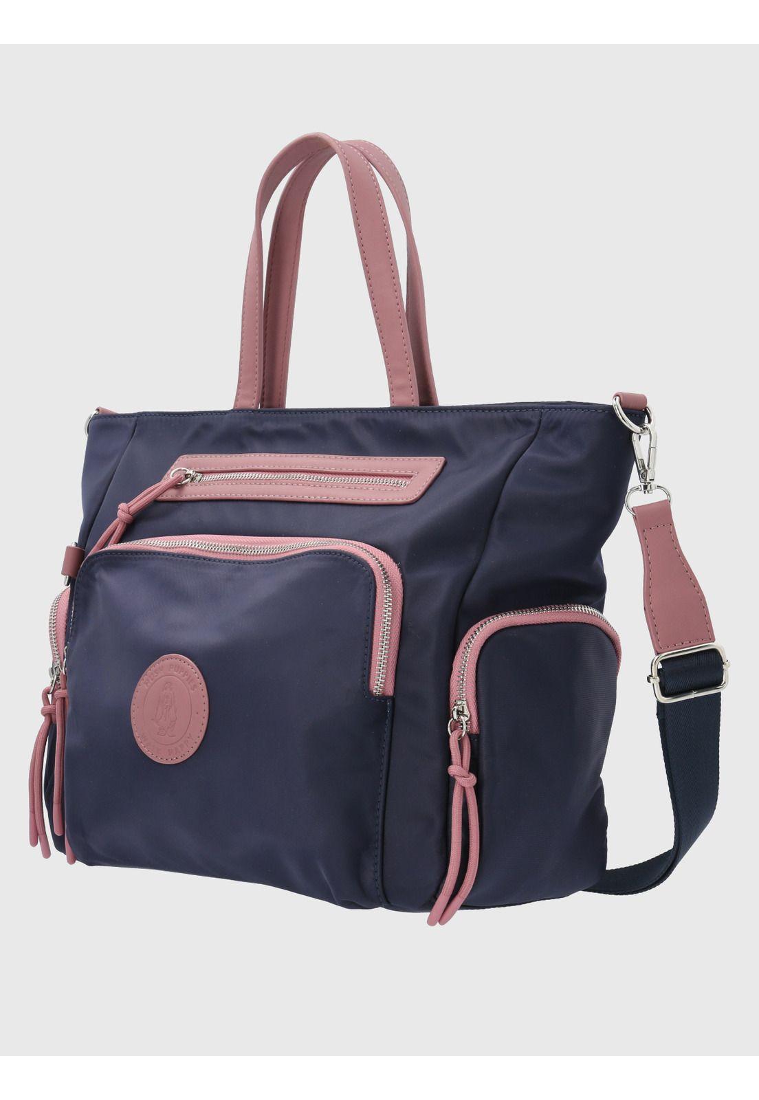Cartera Ecocuero Azul Rake Tote Mujer-1