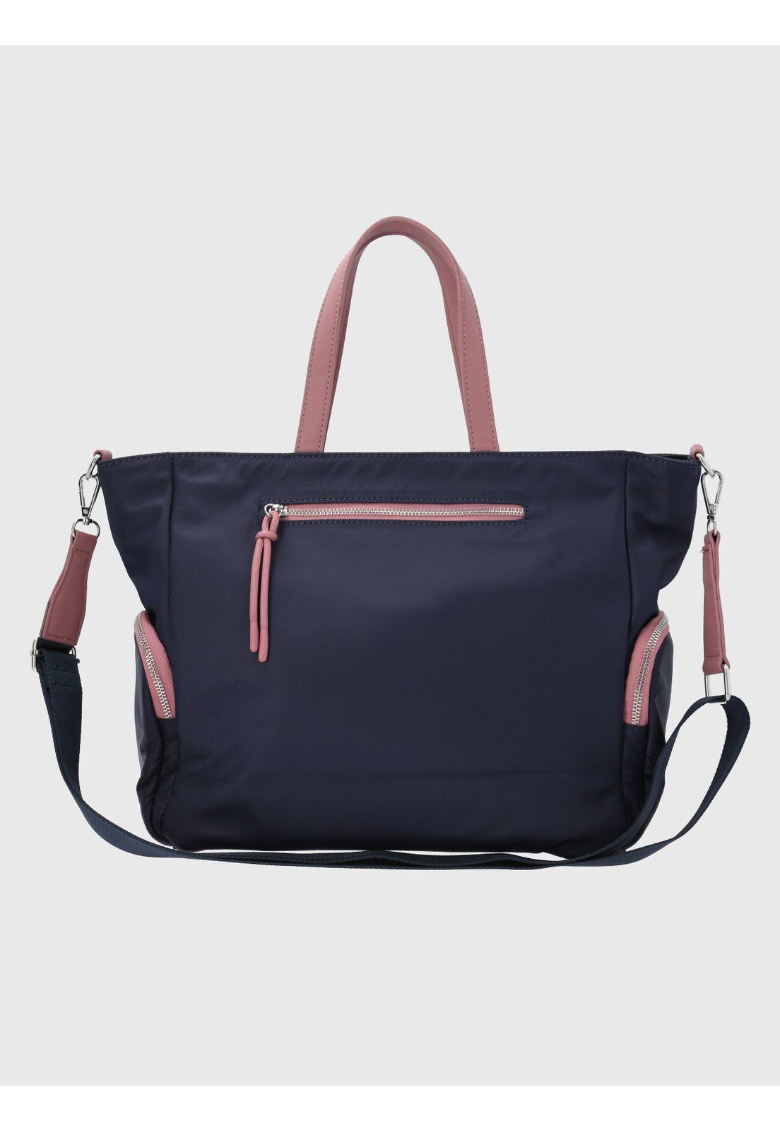 Cartera Ecocuero Azul Rake Tote Mujer-2