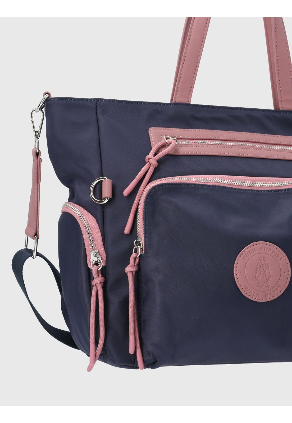 Cartera Ecocuero Azul Rake Tote Mujer-3