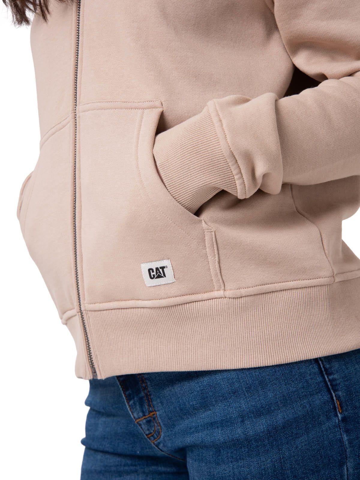 Polerón Mujer Patch Full Zip Beige-3
