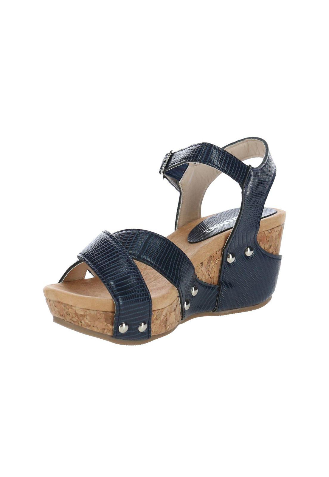 Sandalia Mujer Mashrom Azul-3