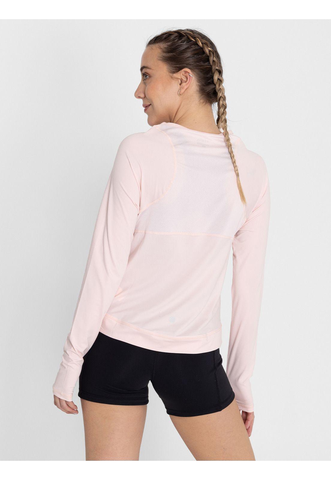 Polera Manga Larga Tech Long Sleeve Rosa Mujer-3