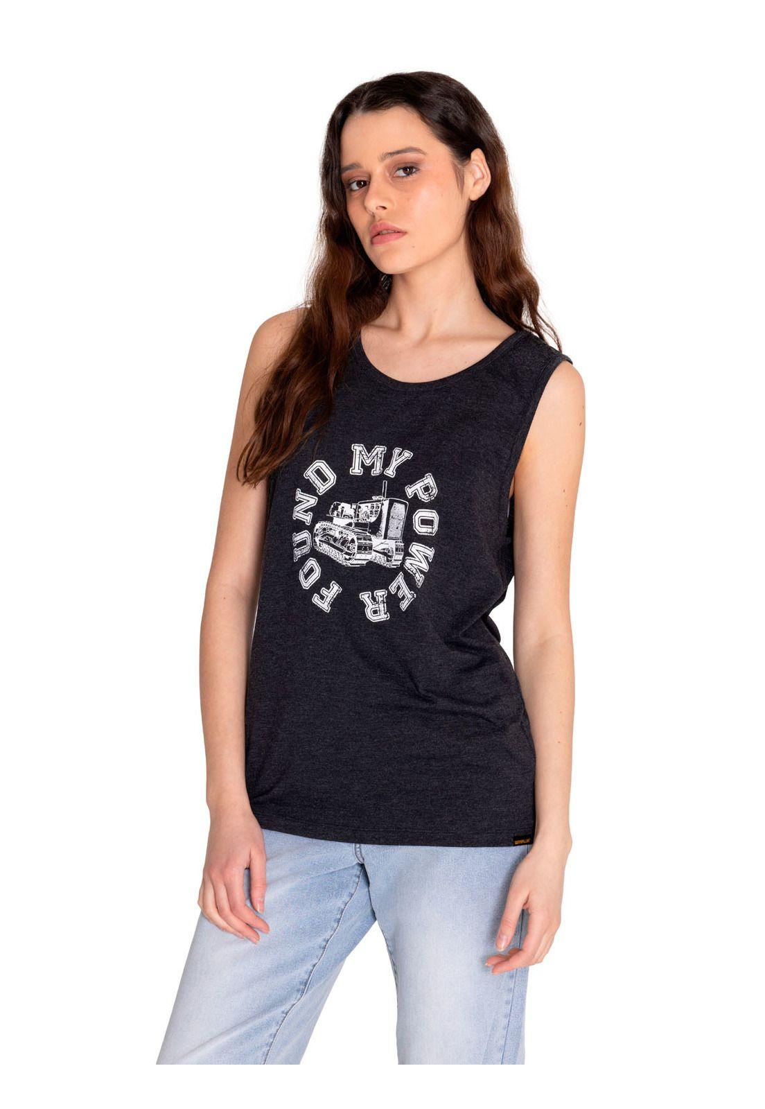 Polera Sin Manga Mujer Graphic Tank 1 Negro-1